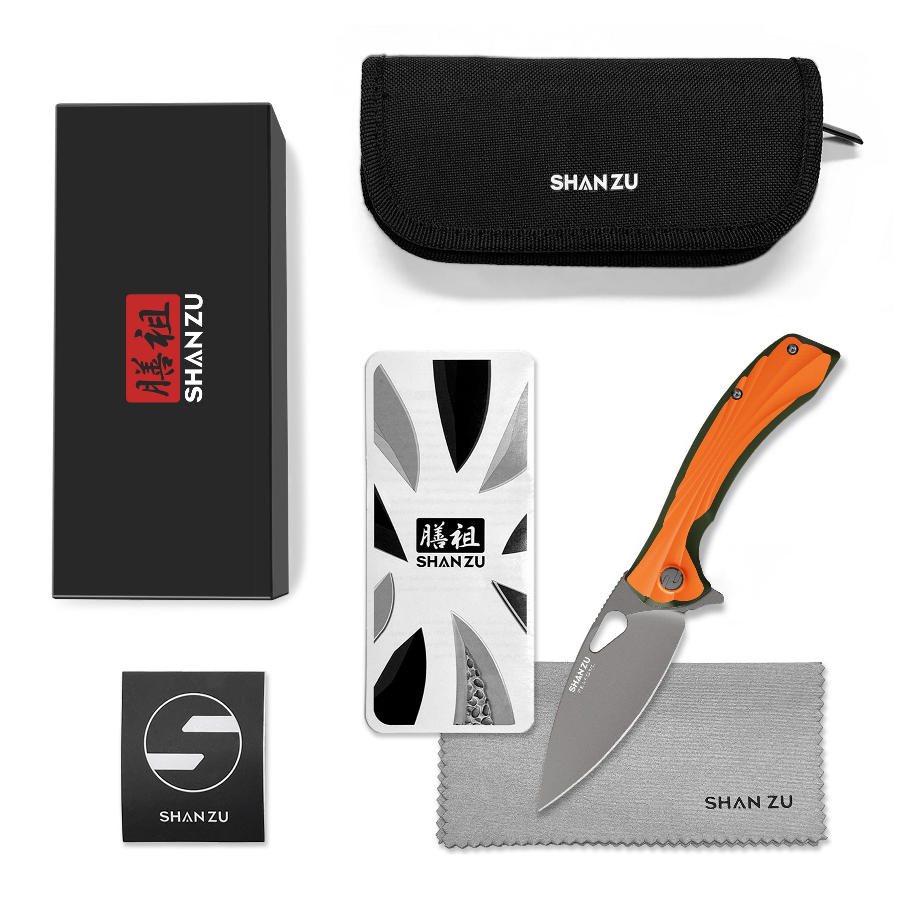 Orange Peafowl Folding Knife | SHAN ZU Knives