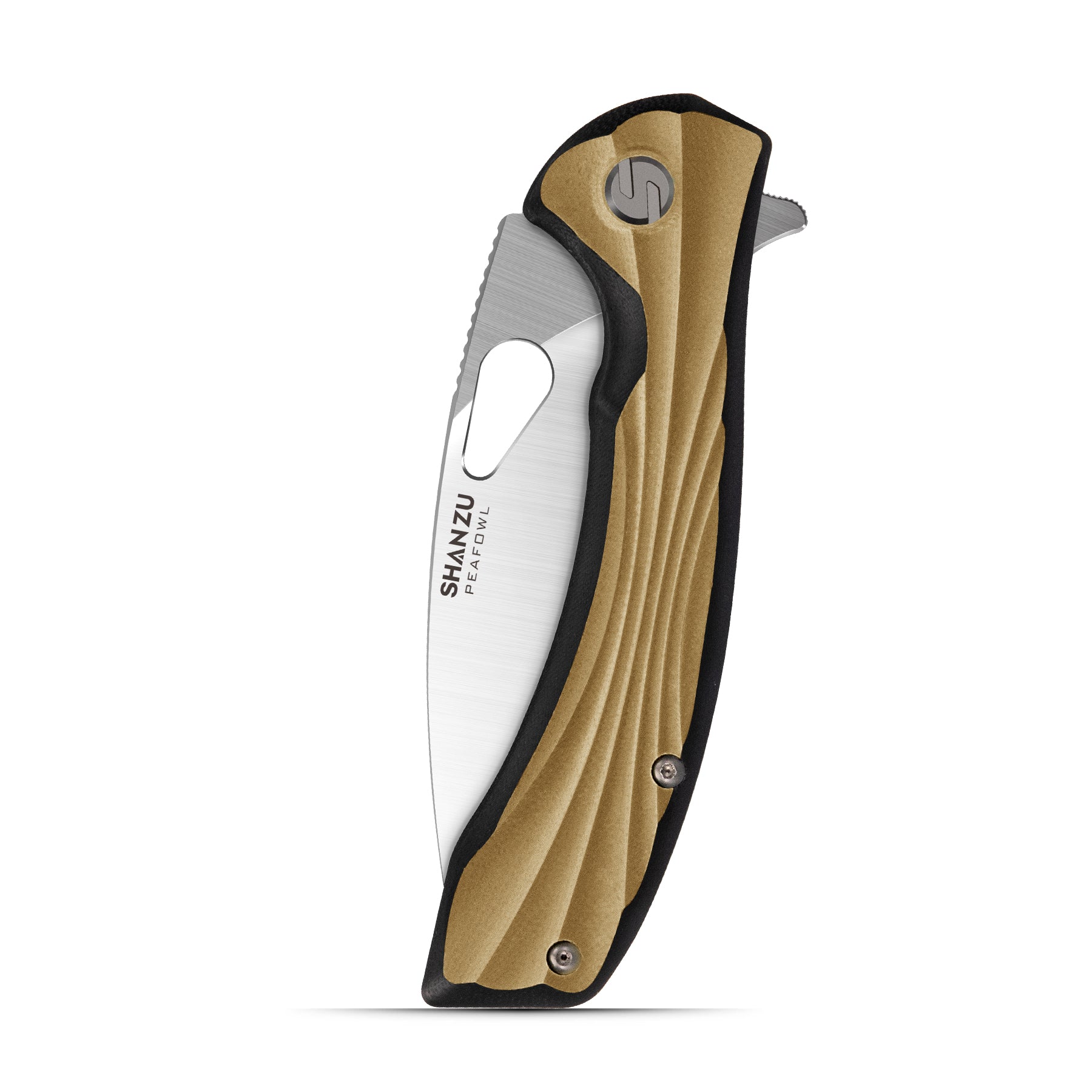 DarkGold Peafowl Folding Knife | SHAN ZU Knives