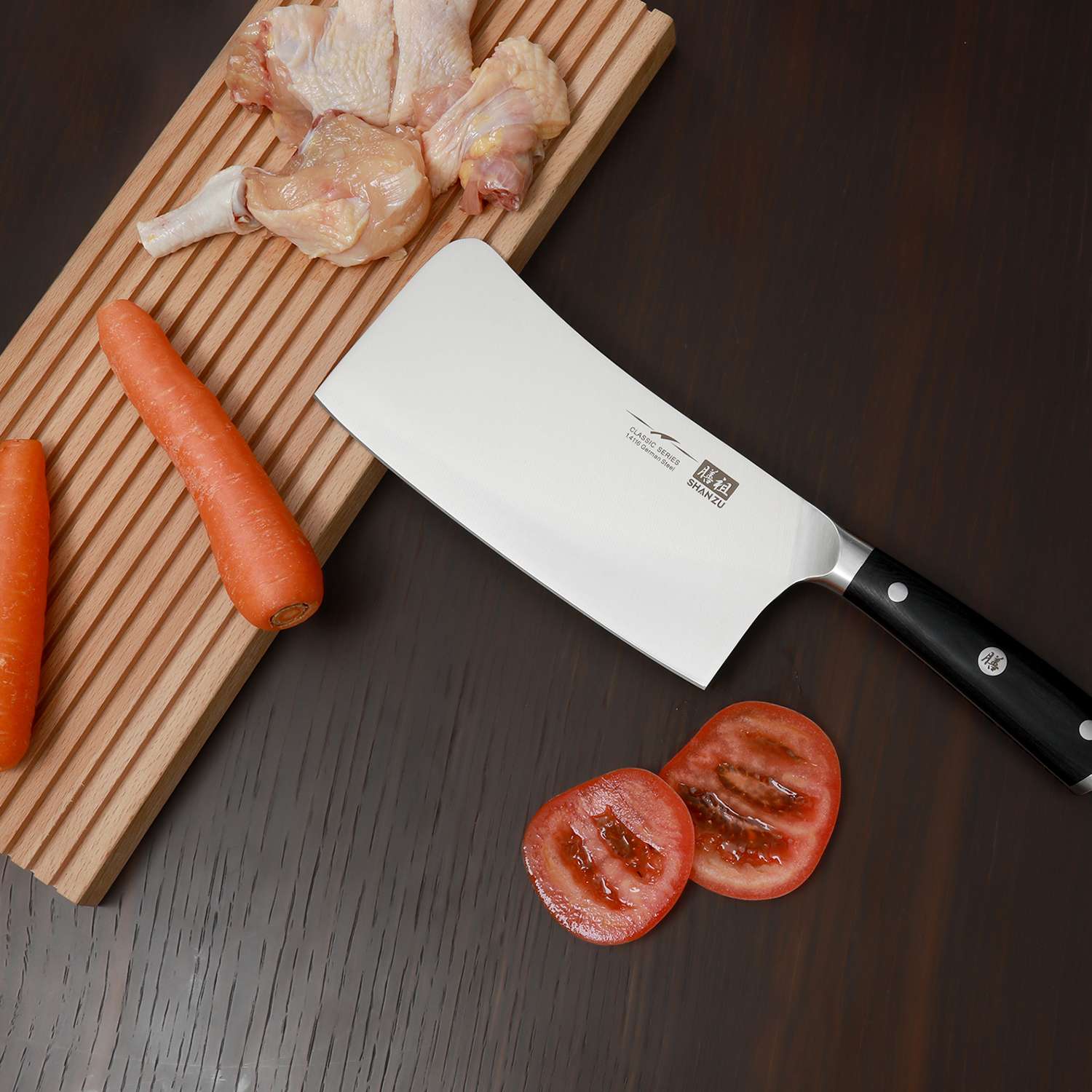 German Steel 7" Cleaver Knife | SHAN ZU Knives