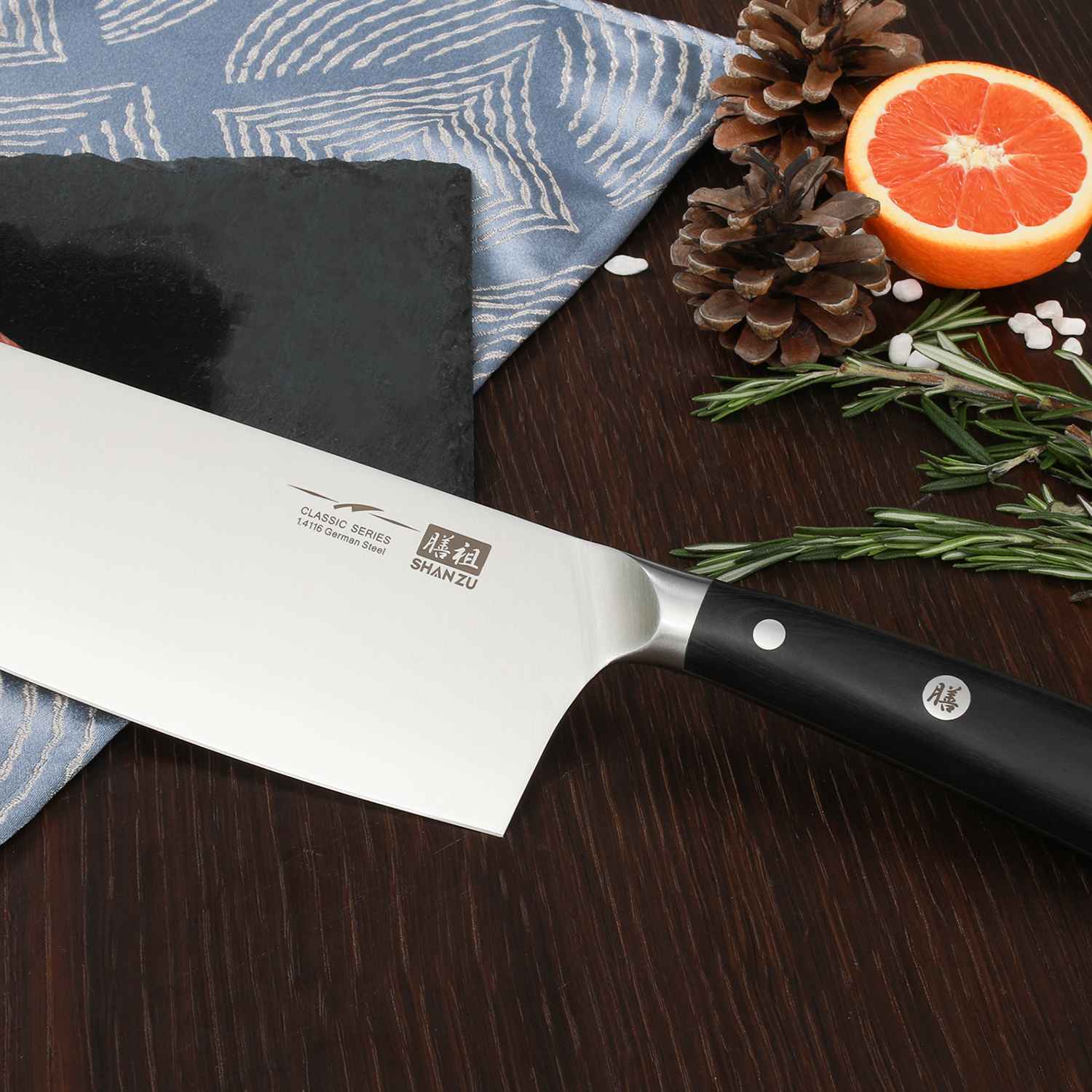 German Steel 7" chopping Knife | SHAN ZU Knives