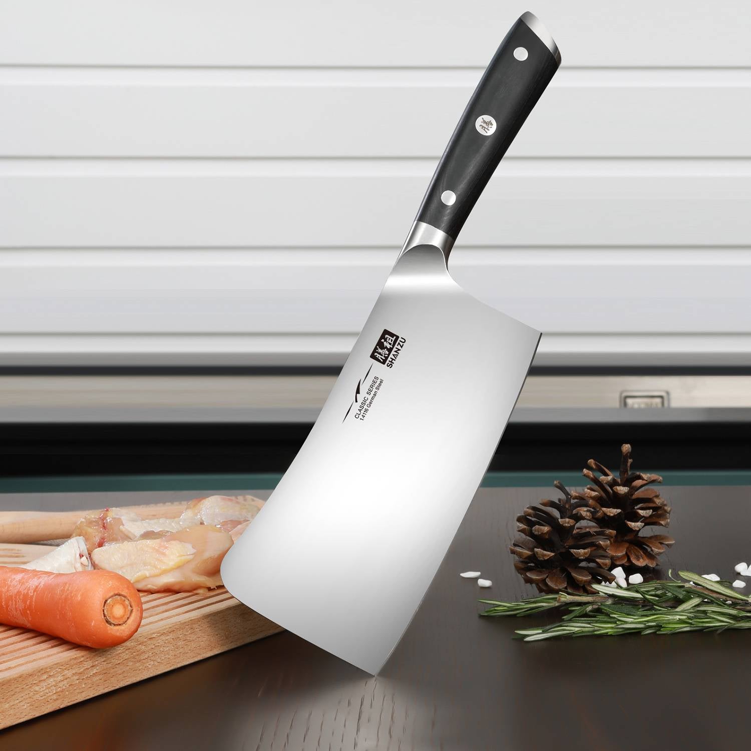 German Steel 7" Cleaver Knife | SHAN ZU Knives