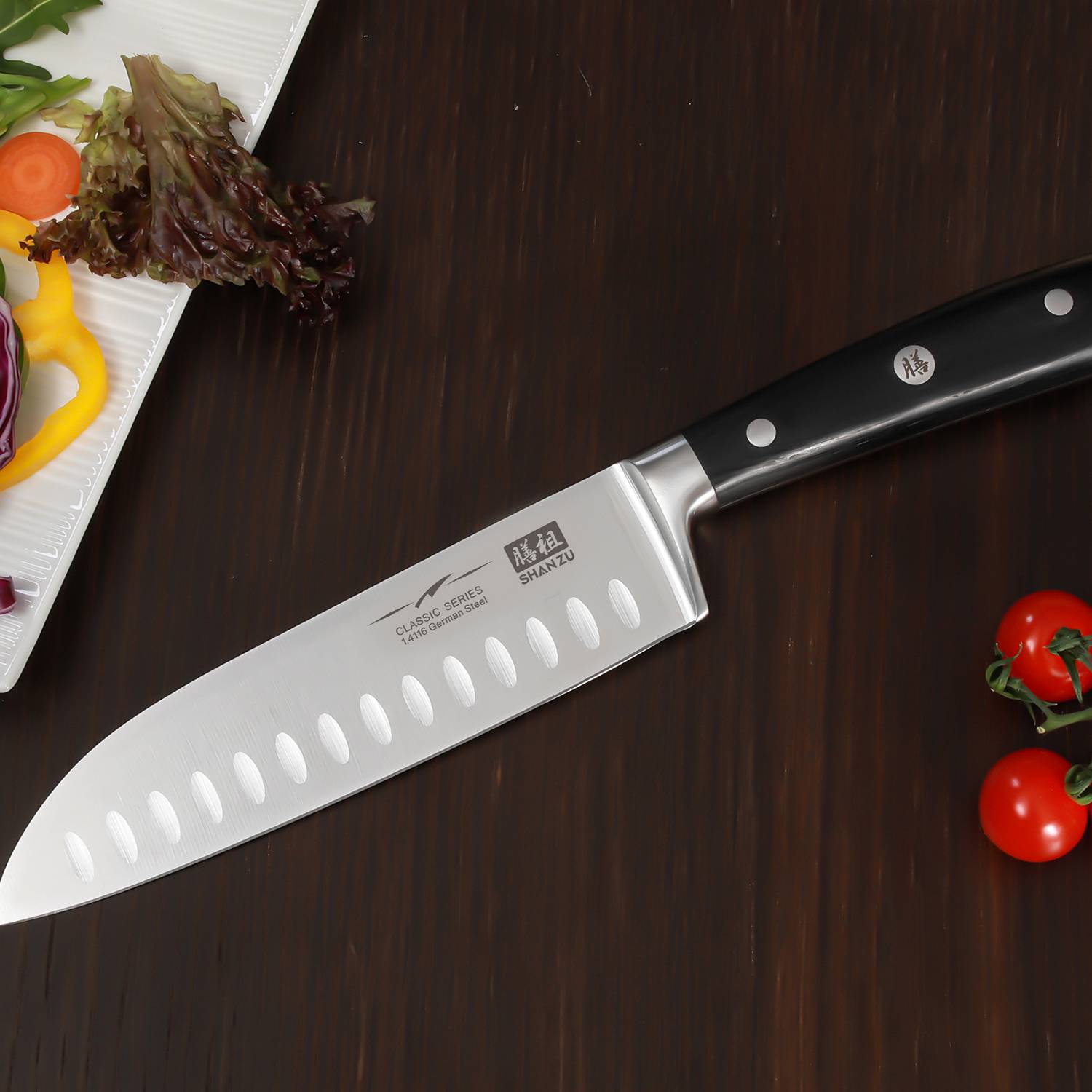 German Steel 7" Santoku Knife | SHAN ZU Knives