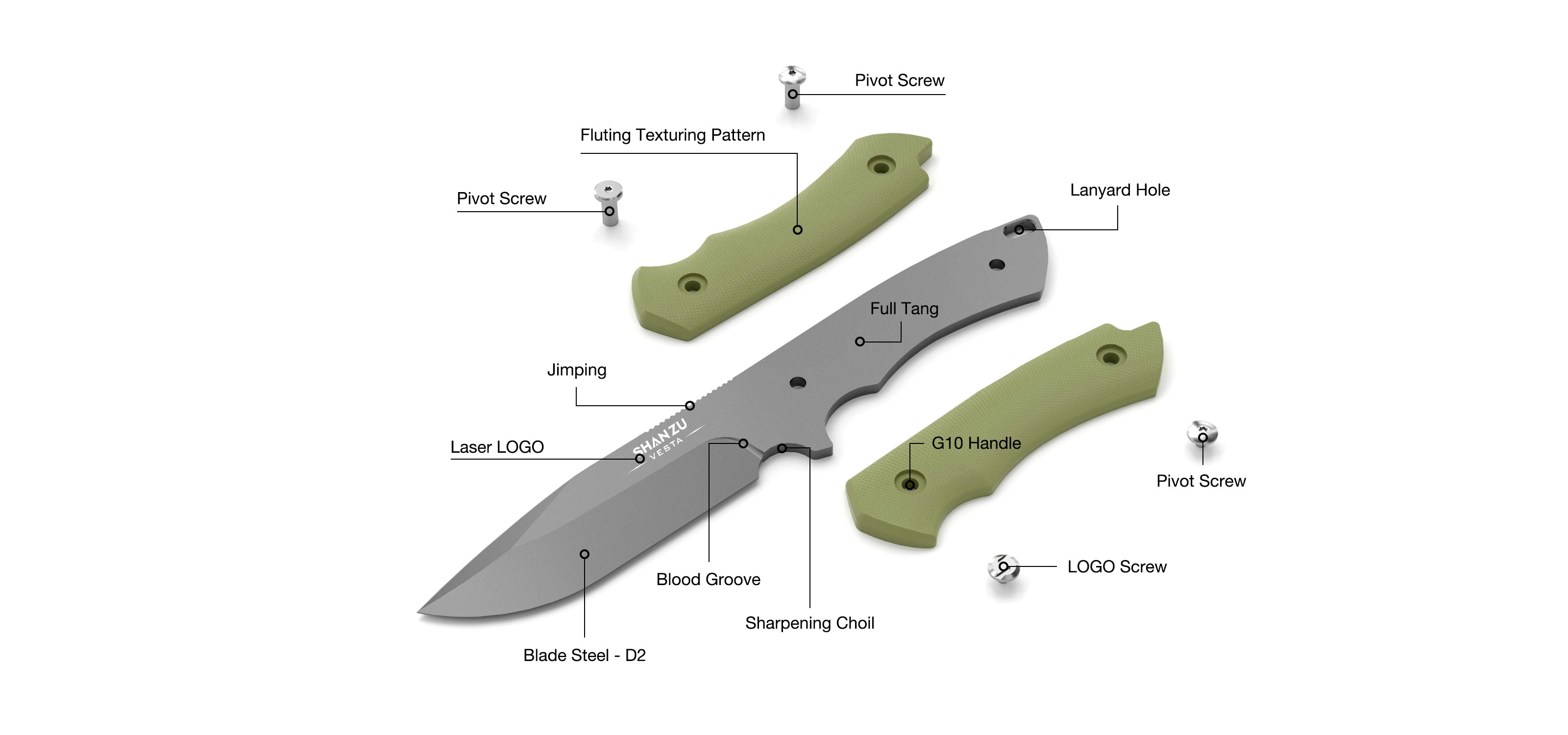 Saber-Ground Vesta Fixed Blade Knife