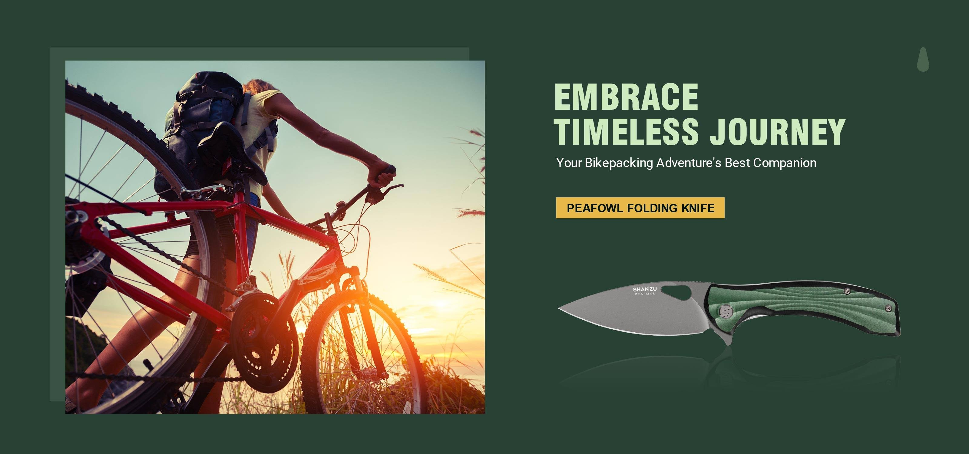 Peafowl - Liner Lock Knife - Gem Green + Matte Black G10 Handle ( 7.80” ZDF905 Blade )