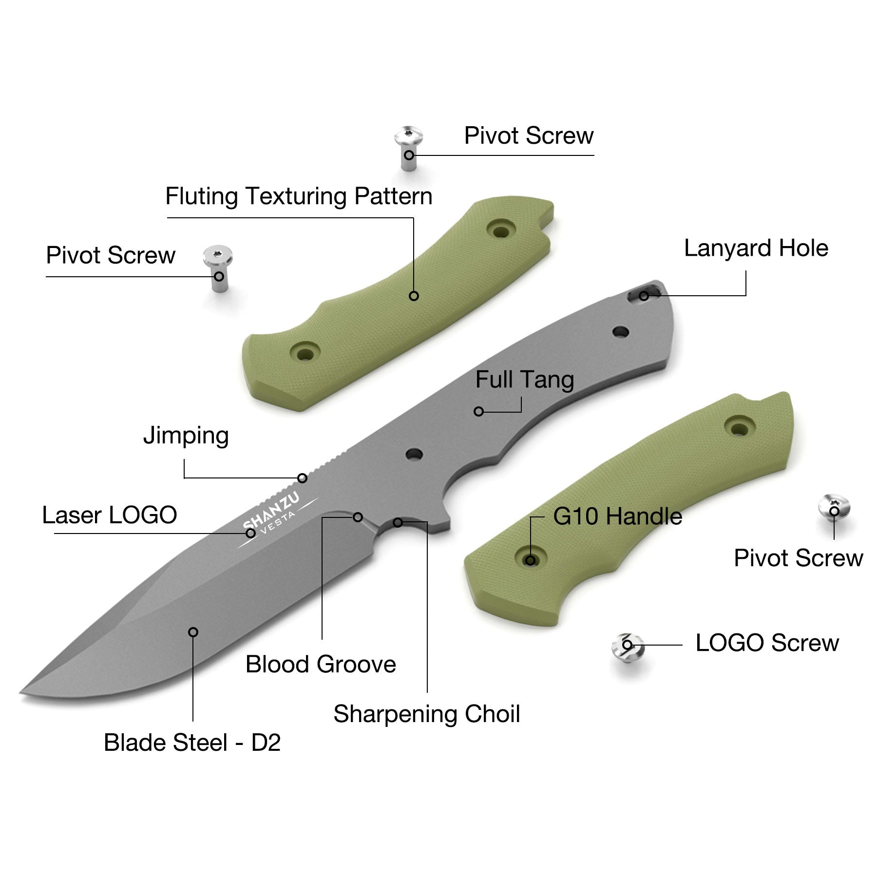 Saber-Ground Vesta Fixed Blade Knife