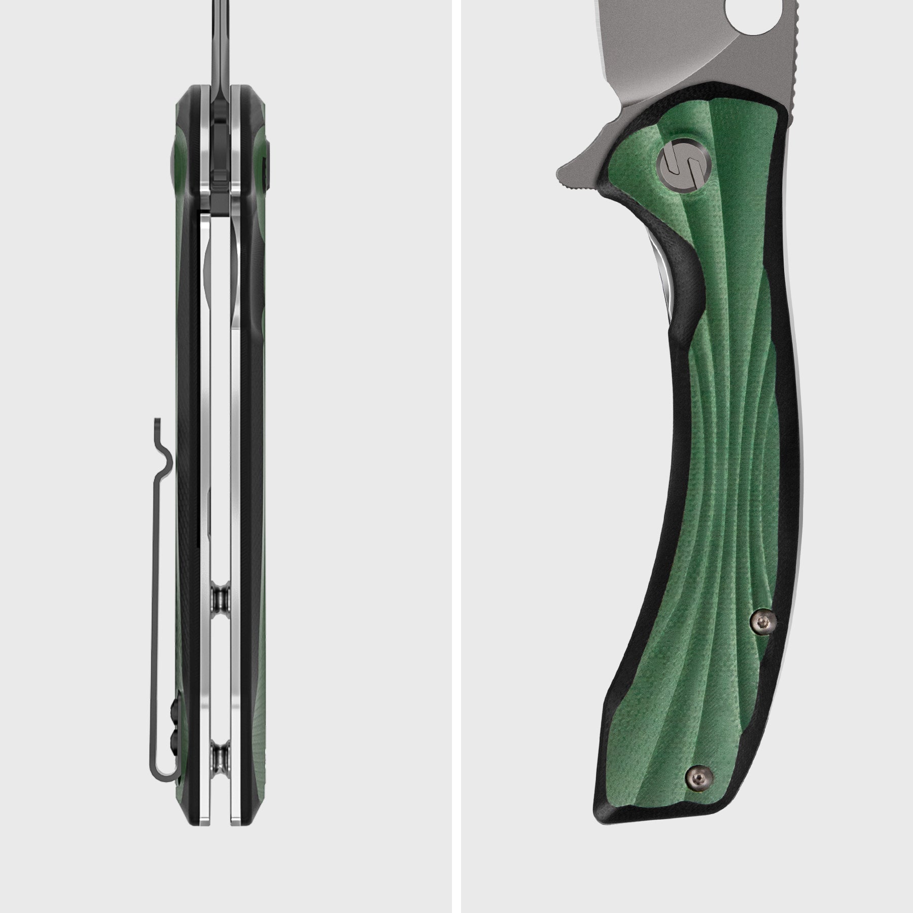Green Peafowl Folding Knife | SHAN ZU Knives