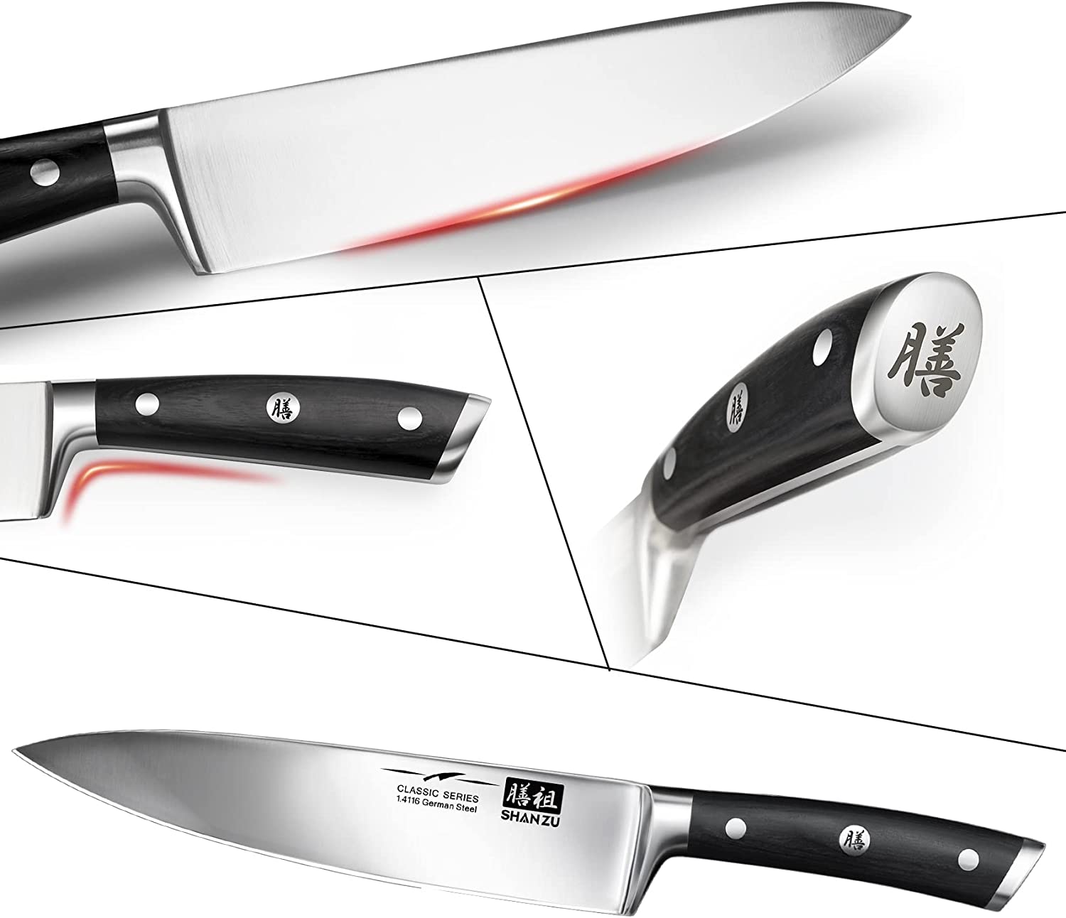 German Steel 14-PCS Knife Set | SHAN ZU Knives