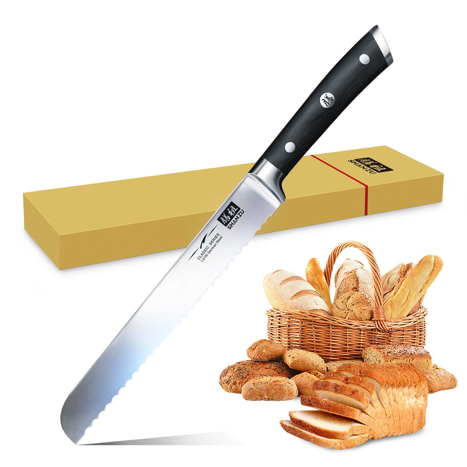 German Steel 8" Bread Knife | SHAN ZU Knives