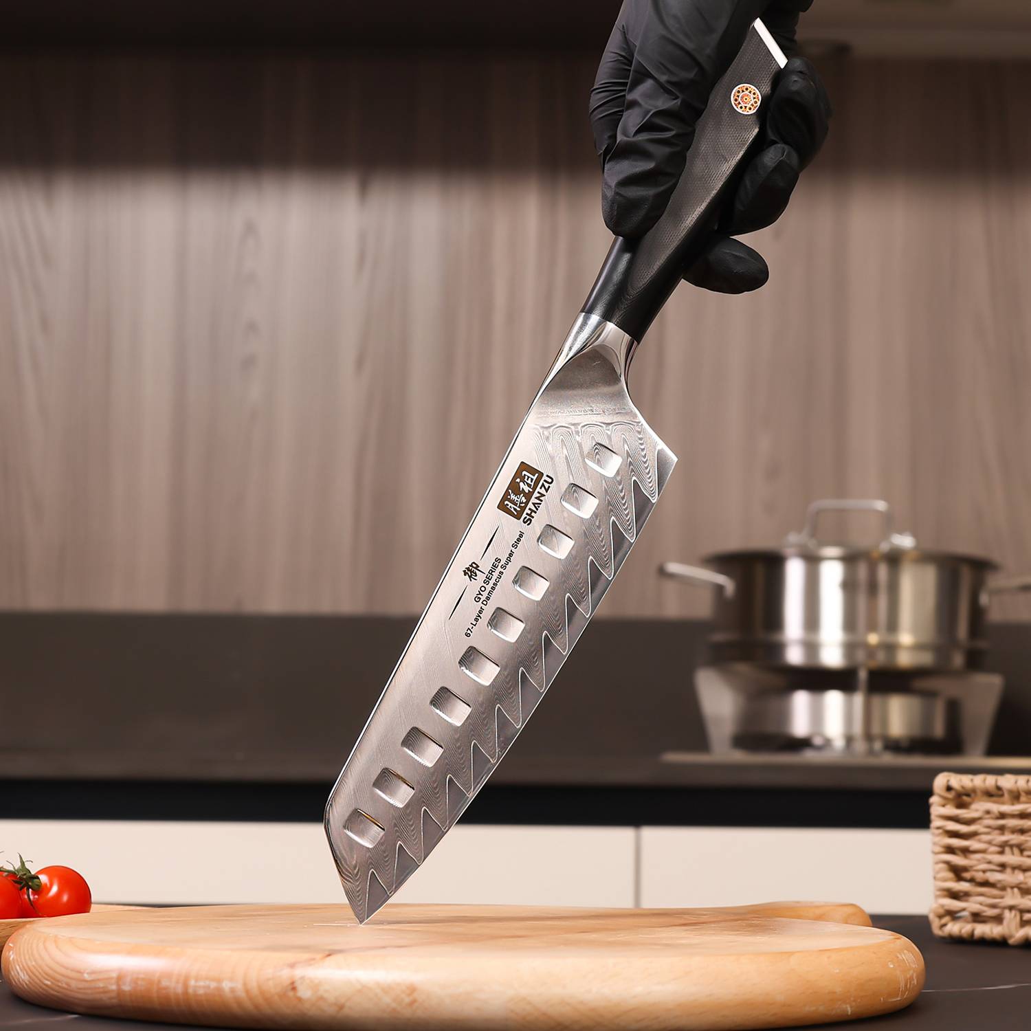 GYO Series Damascus Santoku Knife | SHAN ZU Knvies