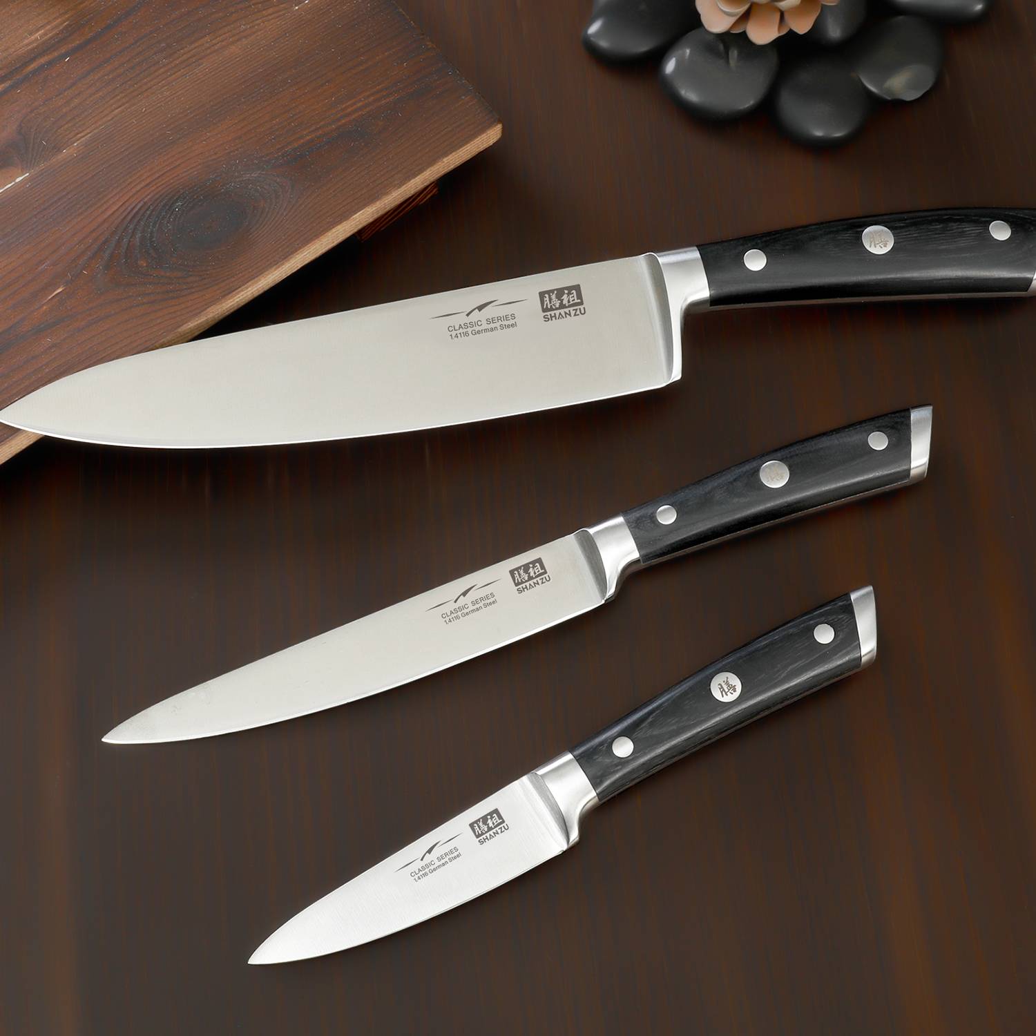 3-PCS German Steel Chef Knife Set | Basic