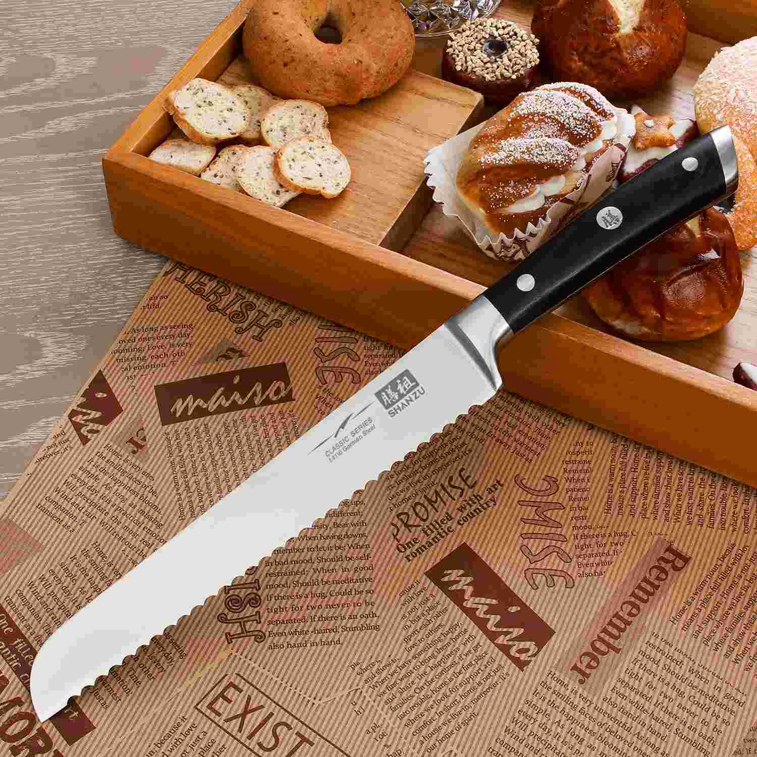 German Steel 8" Bread Knife | SHAN ZU Knives