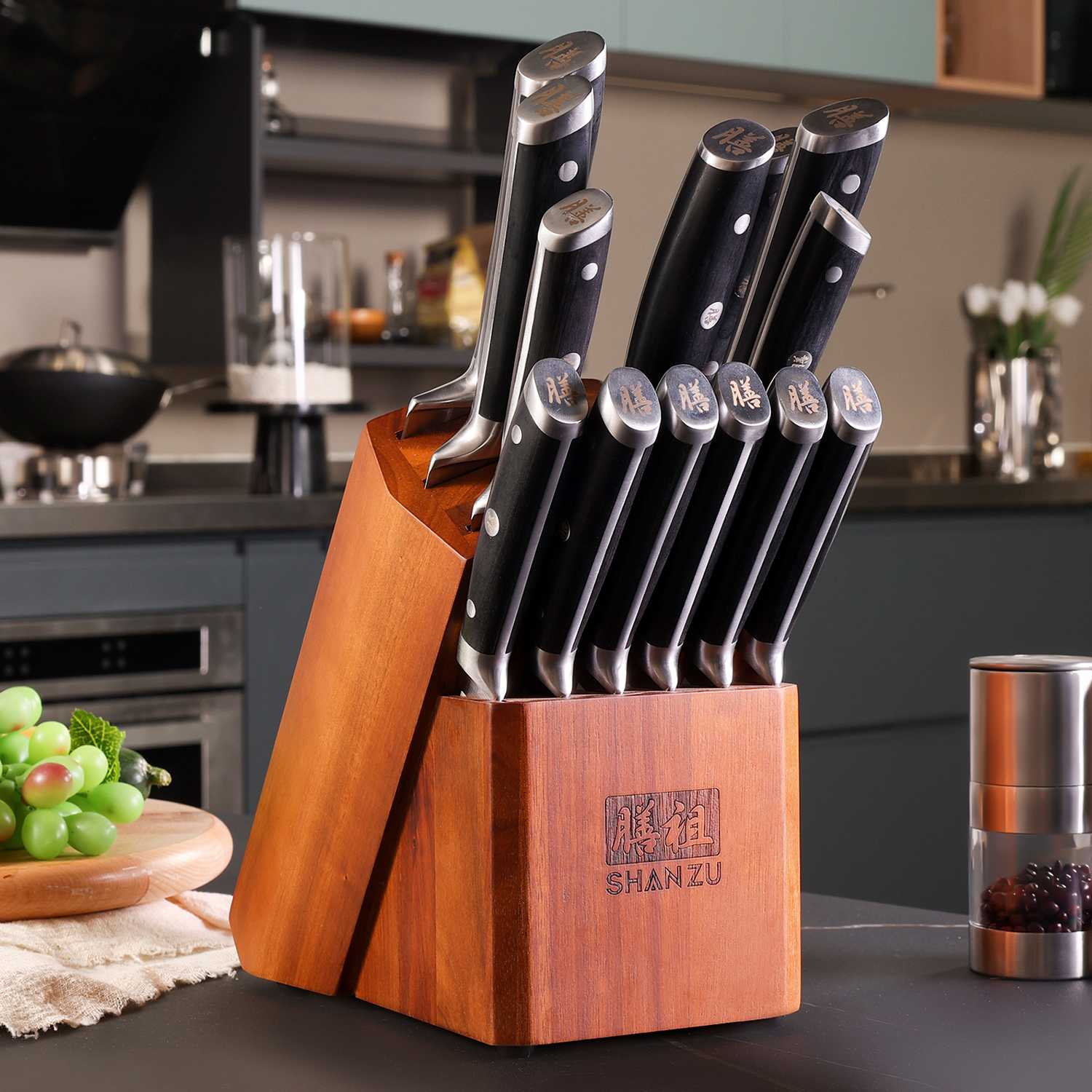 German Steel 14-PCS Knife Set | SHAN ZU Knives