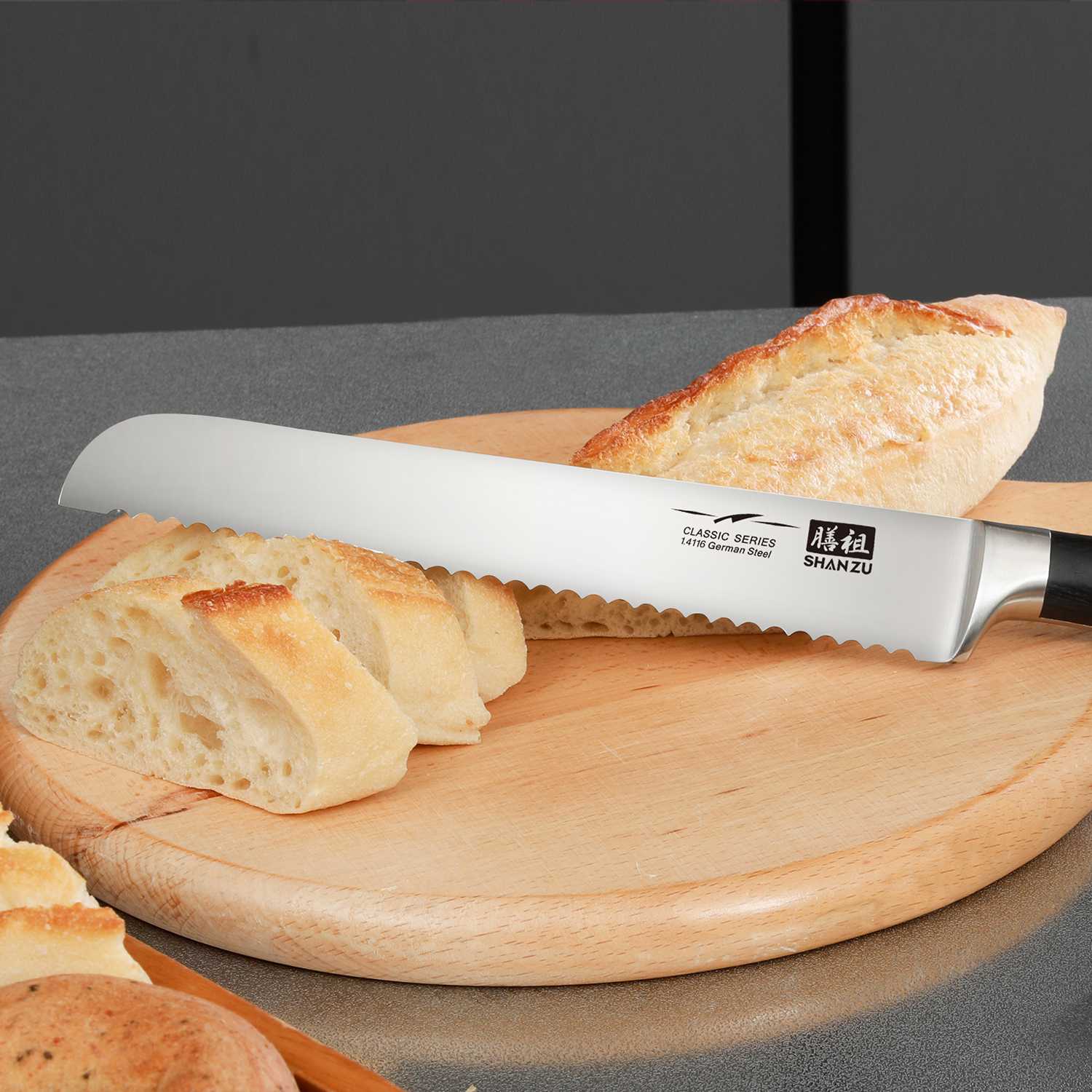 German Steel 8" Bread Knife | SHAN ZU Knives