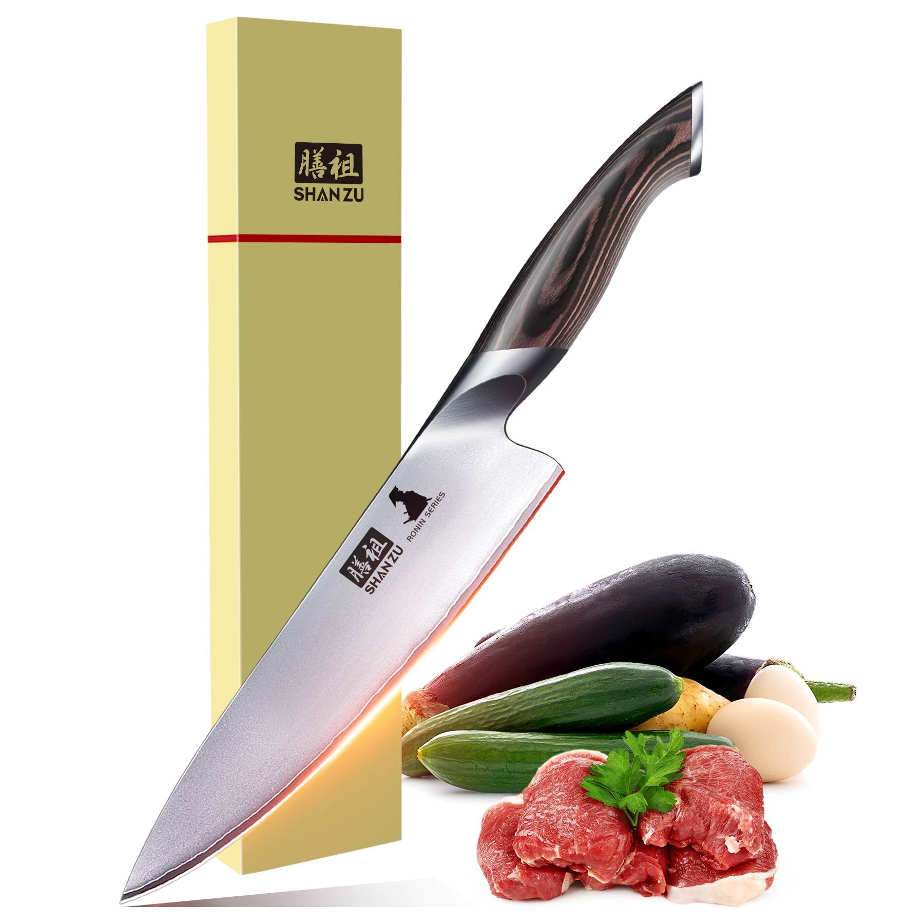 Japanese 8" Chef Knife | SHAN ZU Knives | Ronin series