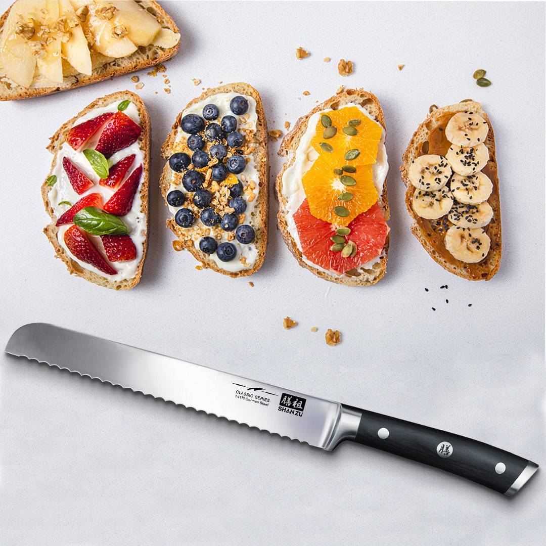 German Steel 8" Bread Knife | SHAN ZU Knives