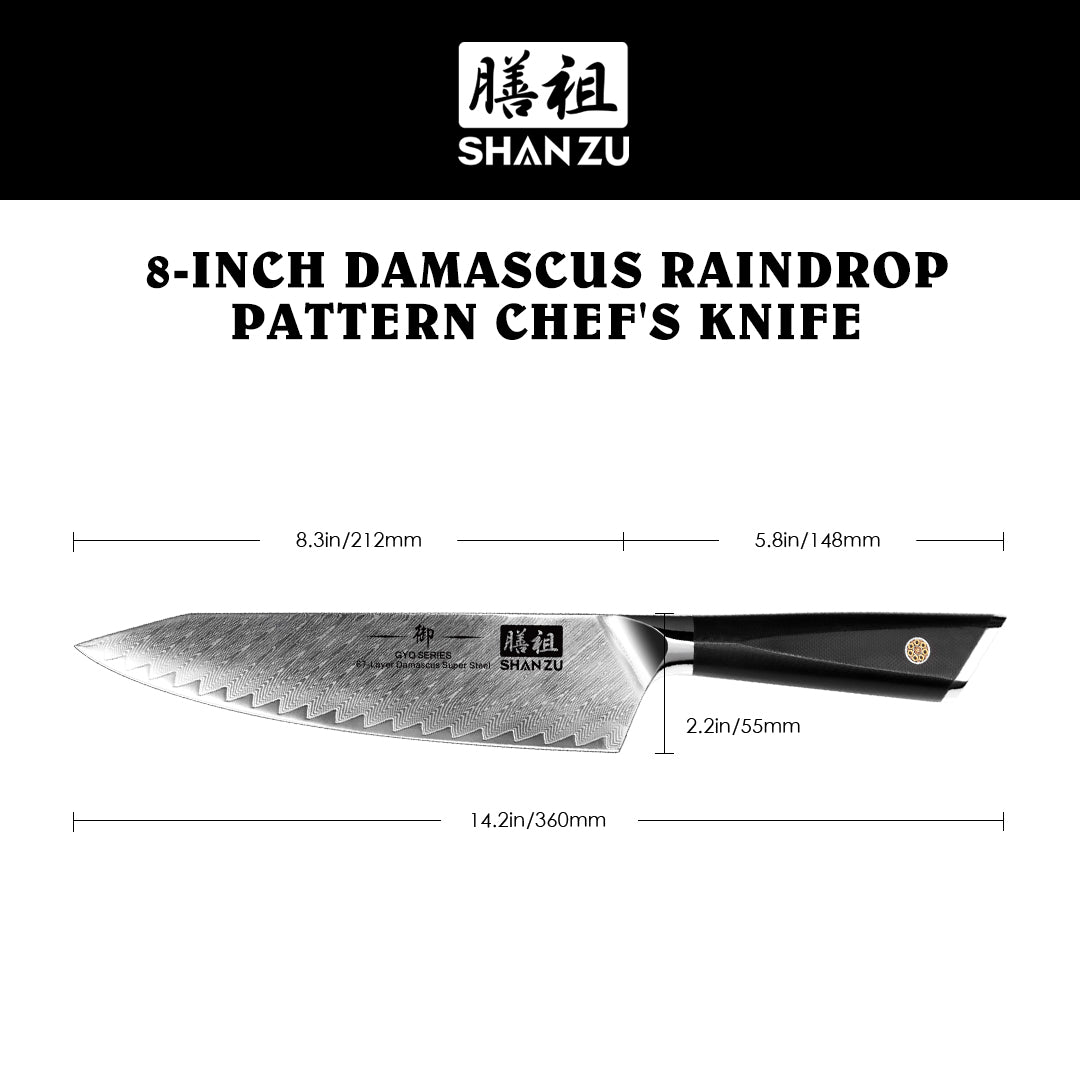 GYO Series Damascus Chef Knife | SHAN ZU Knvies