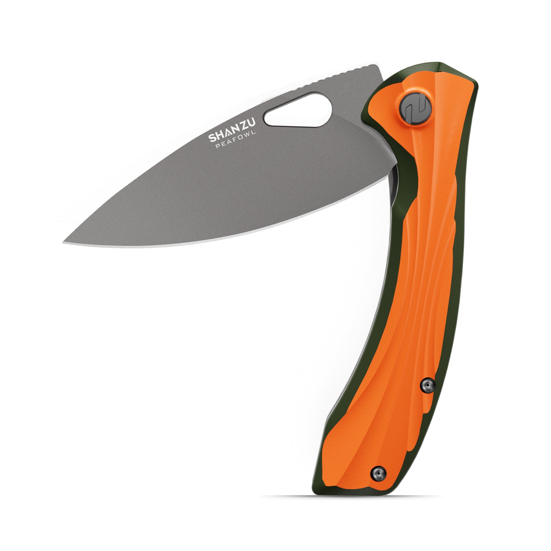 Orange Peafowl Folding Knife | SHAN ZU Knives