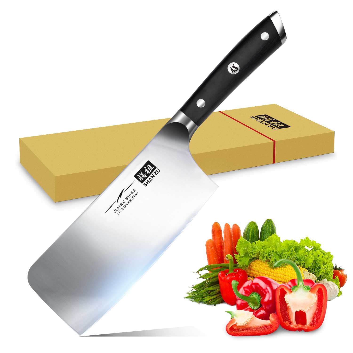 German Steel 7" chopping Knife | SHAN ZU Knives