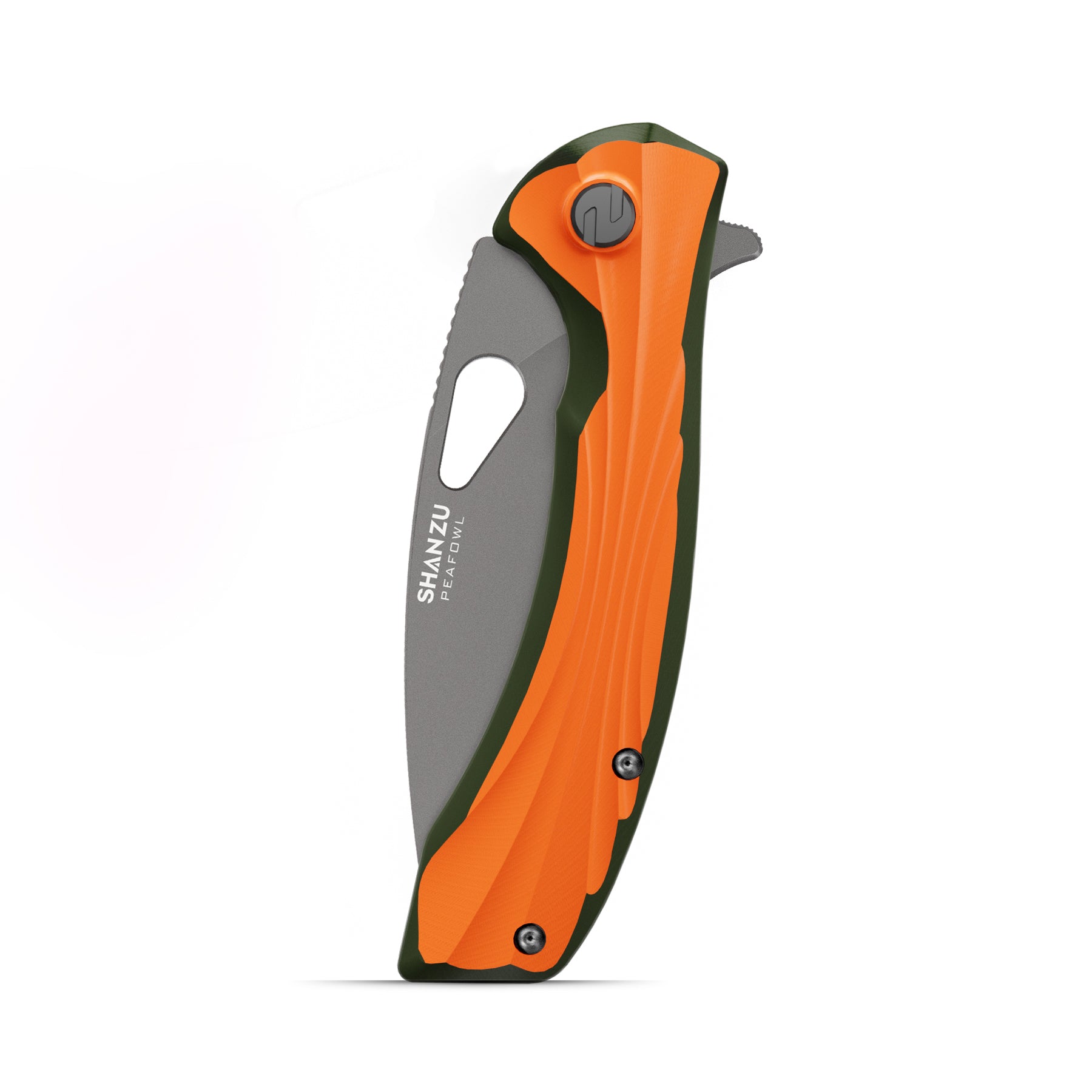 Orange Peafowl Folding Knife | SHAN ZU Knives