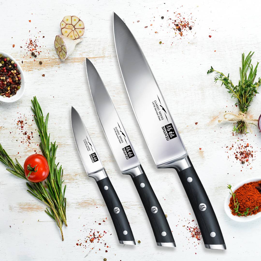 3-PCS German Steel Chef Knife Set | Basic