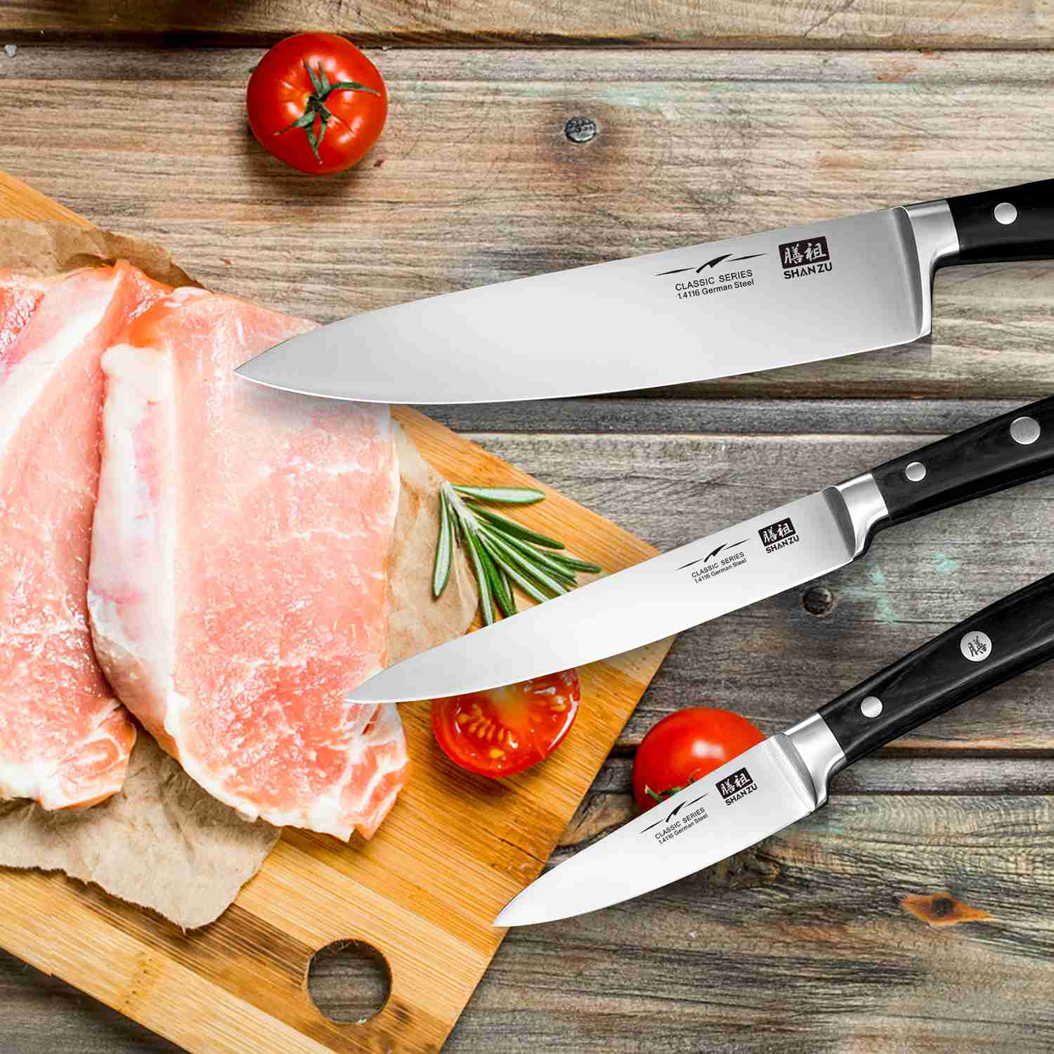 3-PCS German Steel Chef Knife Set | Basic