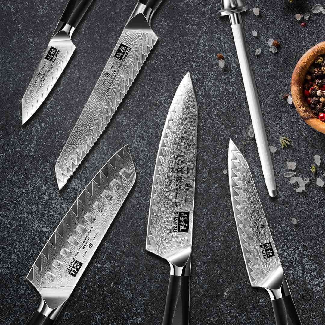 GYO Series 7-PCS Damascus Kinfe Set | SHAN ZU Knives