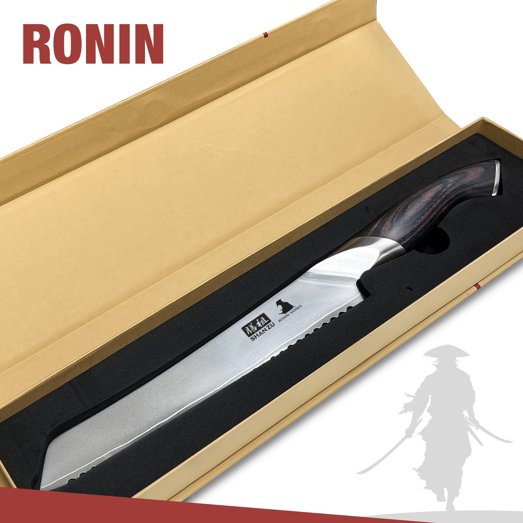 Japanese 8" Bread Knife | SHAN ZU Knives | Ronin series