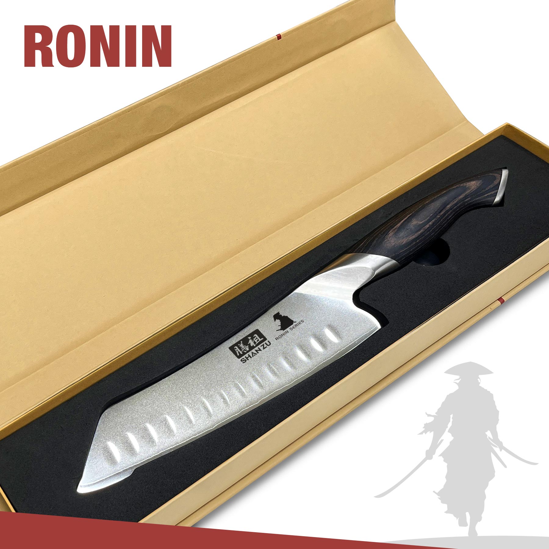 Japanese 7" Santoku Knife | SHAN ZU Knives | Ronin series