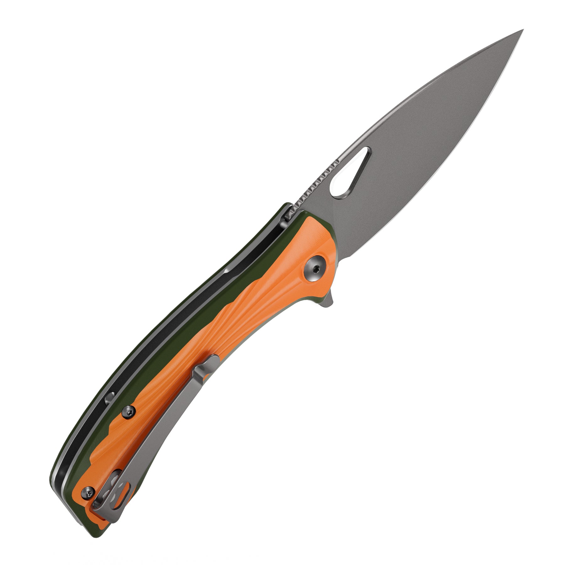 Orange Peafowl Folding Knife | SHAN ZU Knives