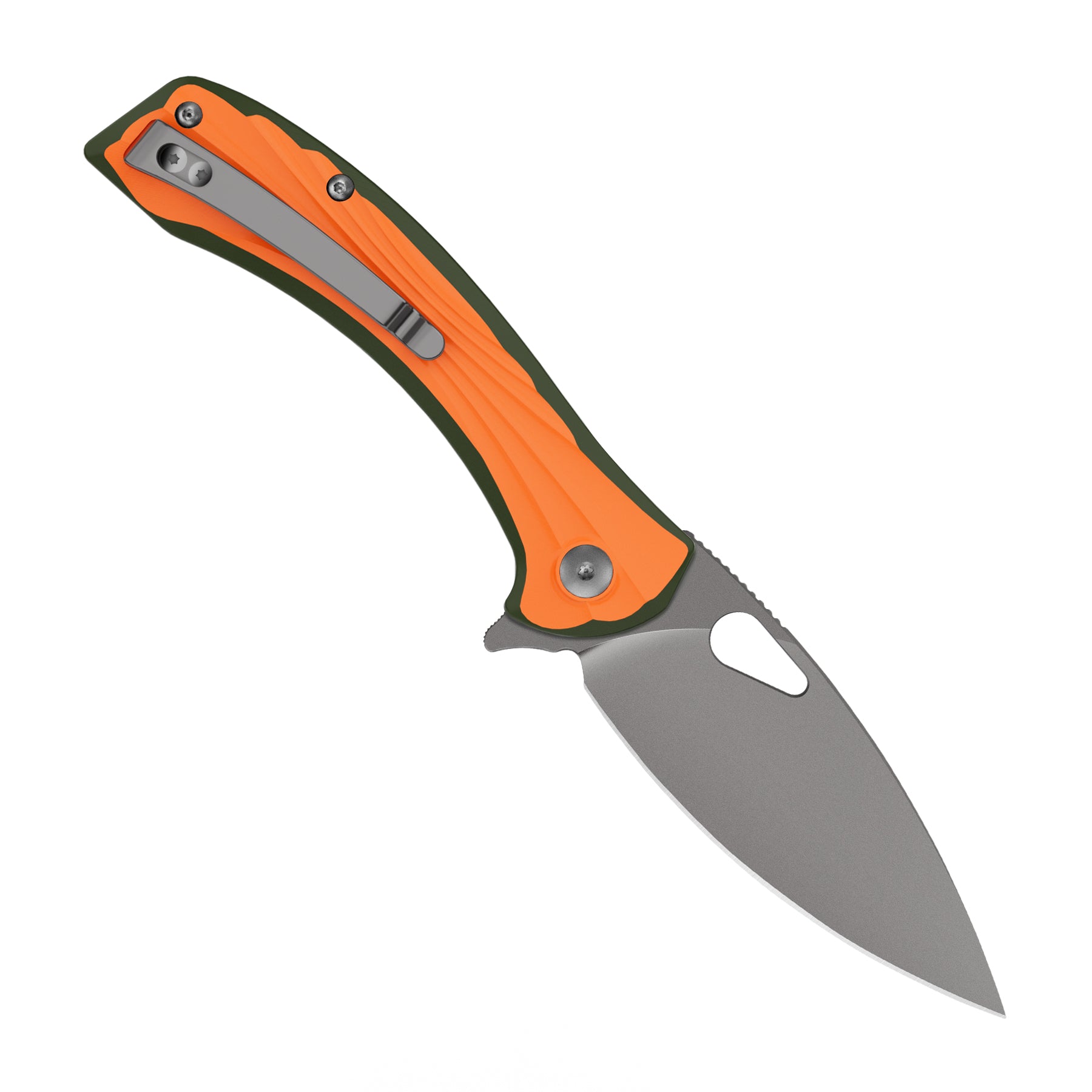 Orange Peafowl Folding Knife | SHAN ZU Knives