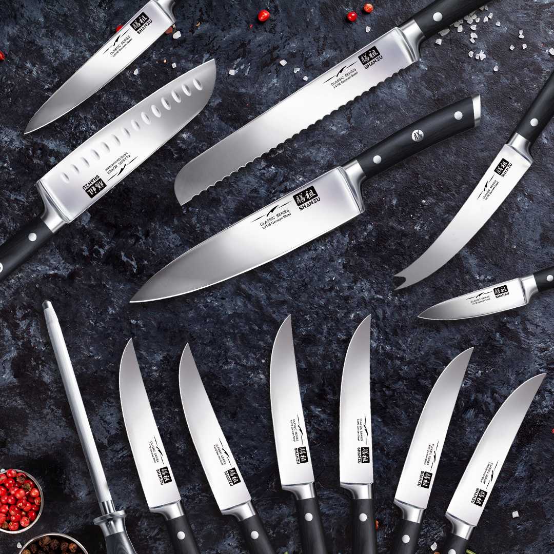 German Steel 14-PCS Knife Set | SHAN ZU Knives