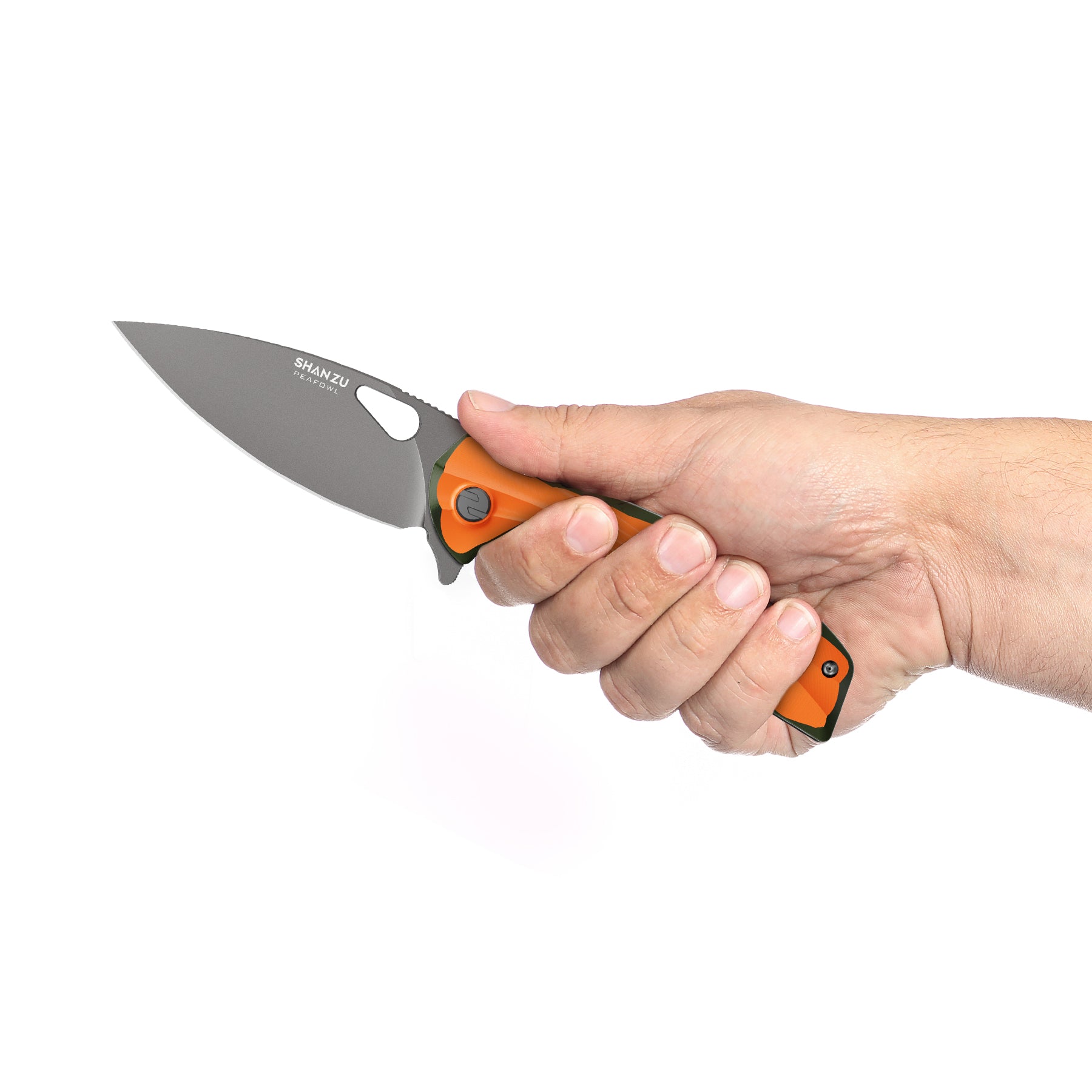 Orange Peafowl Folding Knife | SHAN ZU Knives