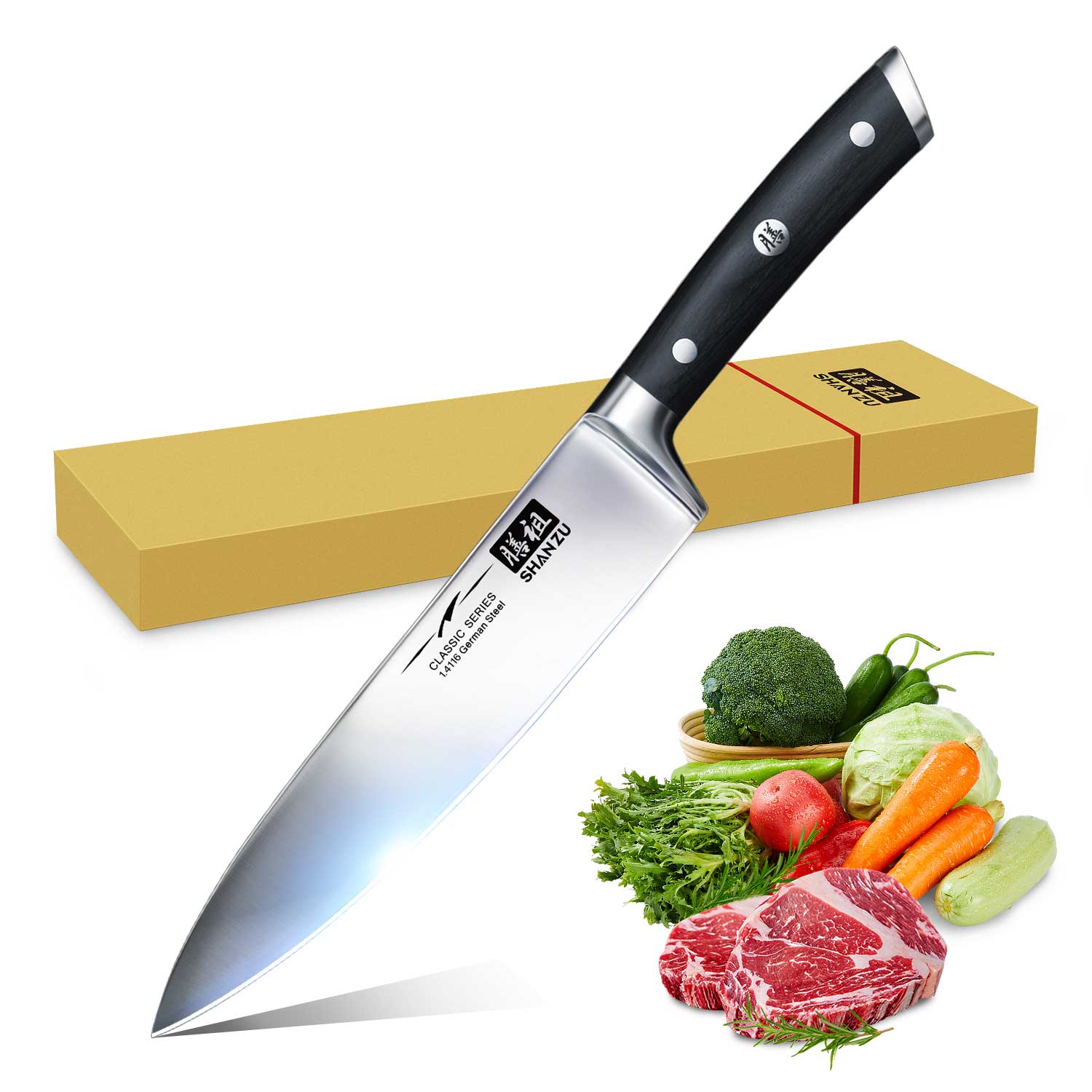 German Steel 8" Chef Knife | SHAN ZU Knives